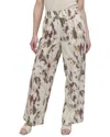 Dkny Print Linen Blend Drawstring Pants In White