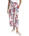 Dkny Printed Pull On Linen Pant In Transparent