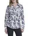 Dkny Printed Roll Tab Shirt In White