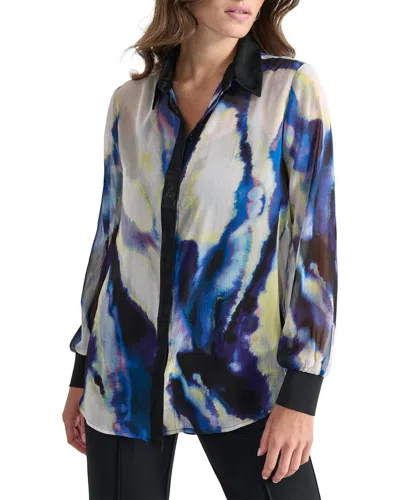 Dkny Printed Shirt In Blue
