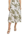 DKNY PRINTED VOILE A LINE SKIRT