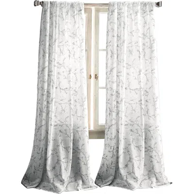 Dkny Promenade Set Of 2 Curtain Panels In Pewter