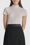 Dkny Pucker Knit Top In Ivory