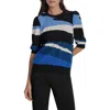 Dkny Puff Shoulder Cotton Sweater In Black