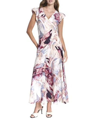 Dkny Puff Sleeve Dress In Multi