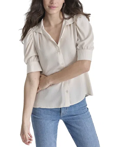 Dkny Puff Sleeve Shirt In Neutral