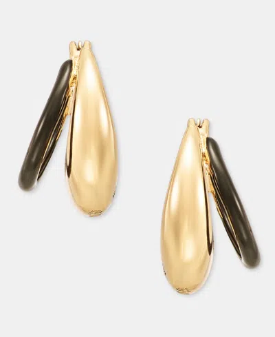Dkny Puffy Split-hoop Earrings In Jet