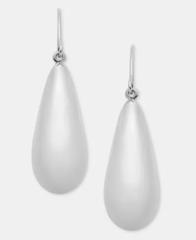 Dkny Puffy Statement Hoop Earrings In Silver