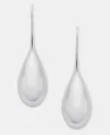 Dkny Puffy Teardrop Threader Earrings In Silver