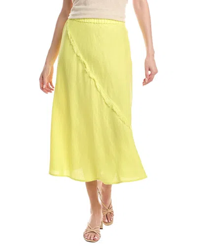Dkny Pull On Linen Skirt In Yellow