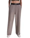 Dkny Pull On Logo Pant In Brown