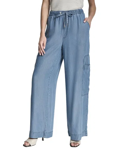 Dkny Pull On Patch Pocket Pant In Blue