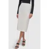 Dkny Pull-on Pencil Skirt In Ivory