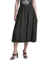 Dkny Pull-on Bubble Hem Cargo Pocket Skirt In Black