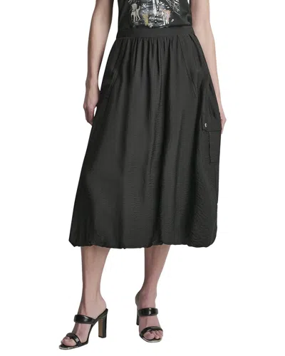 Dkny Pull-on Bubble Hem Cargo Pocket Skirt In Black