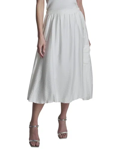 Dkny Pull-on Bubble Hem Cargo Pocket Skirt In White
