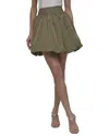 Dkny Pull-on Mini Bubble Skirt In Green