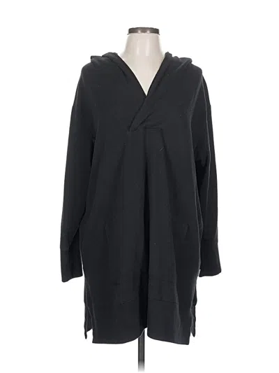 Pre-owned Dkny Pullover Hoodie In Black