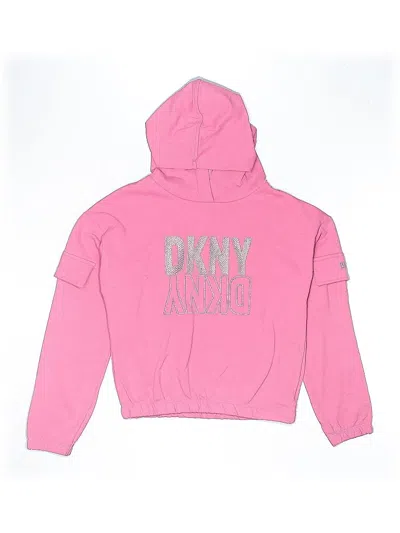 Pre-owned Dkny Kids' Pullover Hoodie In Pink