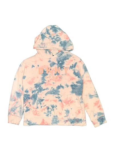 Pre-owned Dkny Kids' Pullover Hoodie In Pink