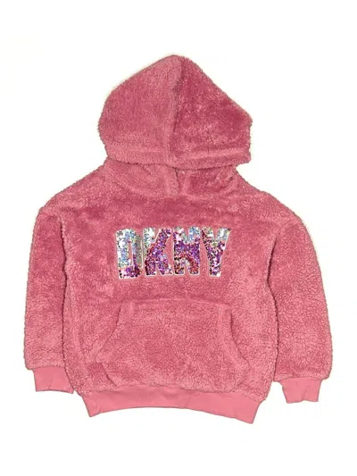 Pre-owned Dkny Kids' Pullover Hoodie In Pink