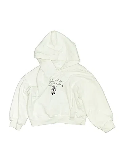 Pre-owned Dkny Kids' Pullover Hoodie In White