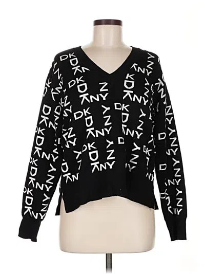 Pre-owned Dkny Pullover Sweater In Black