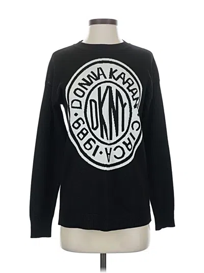 Pre-owned Dkny Pullover Sweater In Black