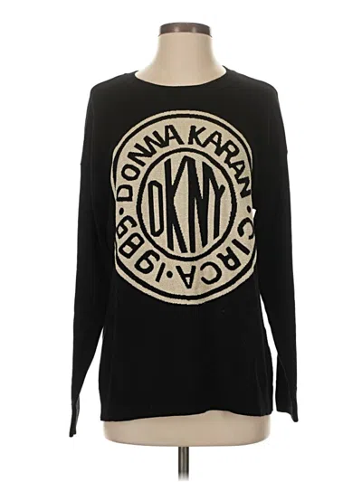 Pre-owned Dkny Pullover Sweater In Black
