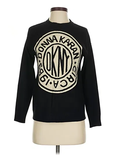Pre-owned Dkny Pullover Sweater In Black