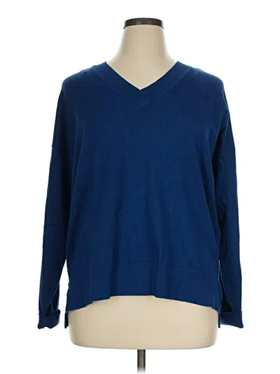 Pre-owned Dkny Pullover Sweater In Blue