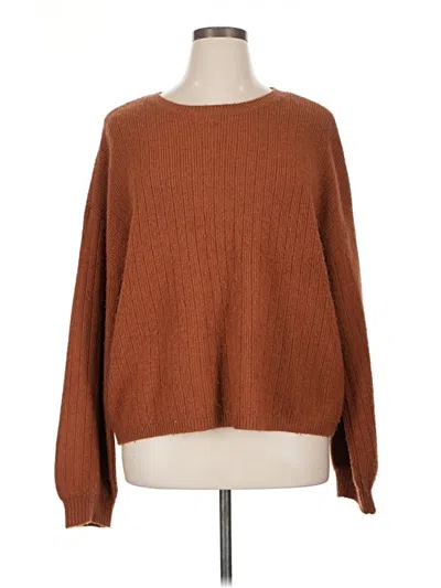 Pre-owned Dkny Pullover Sweater In Brown