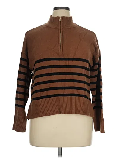 Pre-owned Dkny Pullover Sweater In Brown