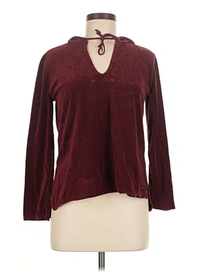 Pre-owned Dkny Pullover Sweater In Burgundy
