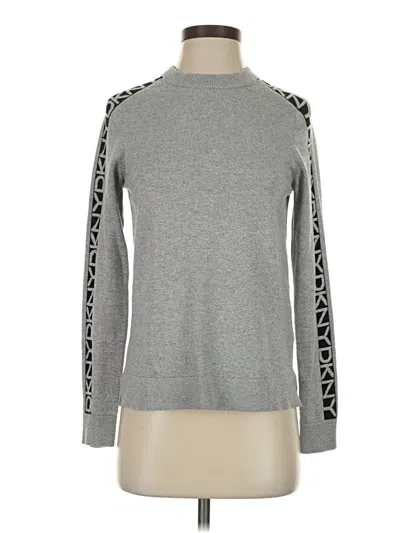 Pre-owned Dkny Pullover Sweater In Gray