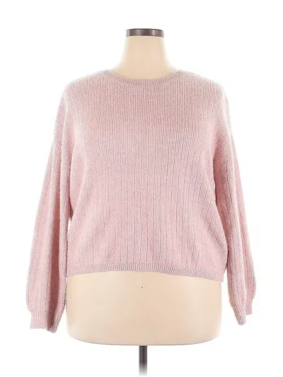 Pre-owned Dkny Pullover Sweater In Pink