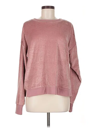 Pre-owned Dkny Pullover Sweater In Pink