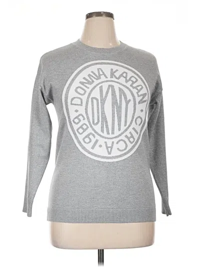 Pre-owned Dkny Pullover Sweater In Silver
