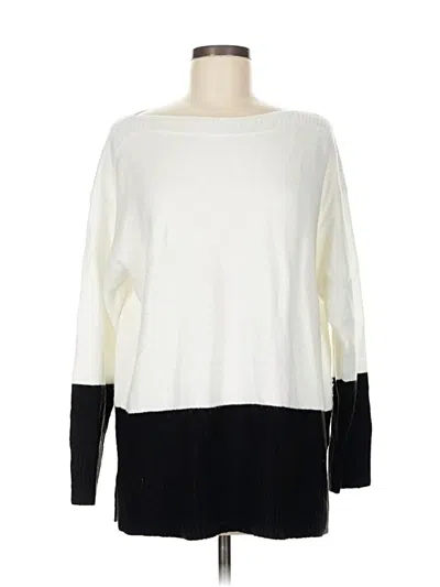 Pre-owned Dkny Pullover Sweater In White