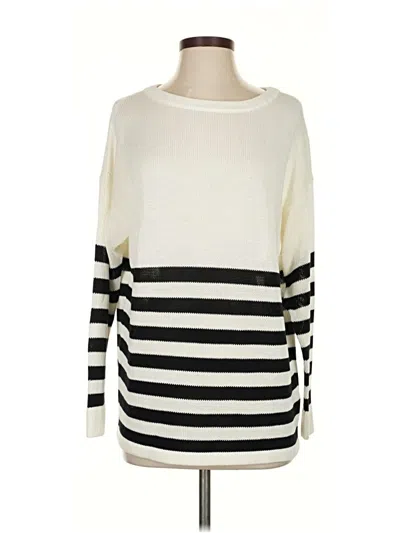 Pre-owned Dkny Pullover Sweater In White