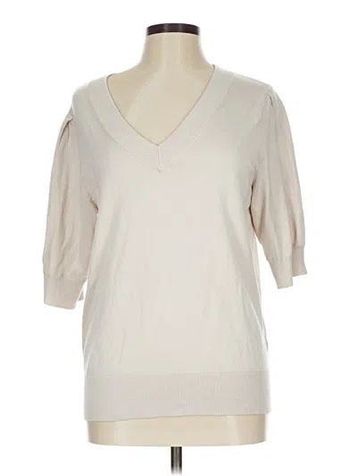 Pre-owned Dkny Pullover Sweater In White