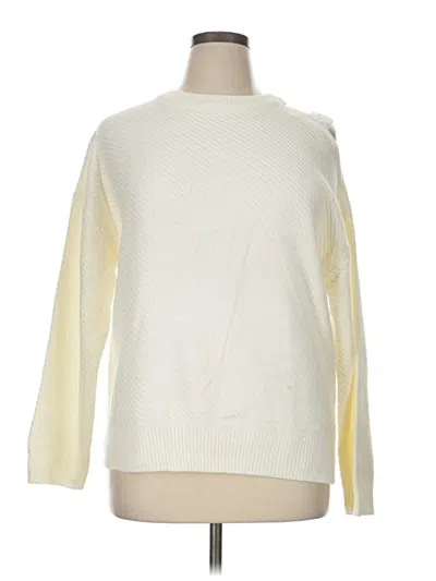 Pre-owned Dkny Pullover Sweater In White