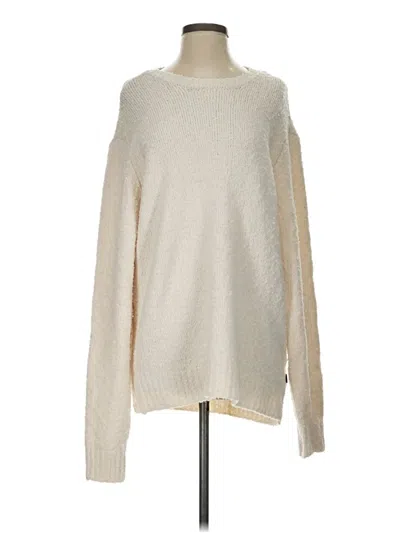 Pre-owned Dkny Pullover Sweater In White