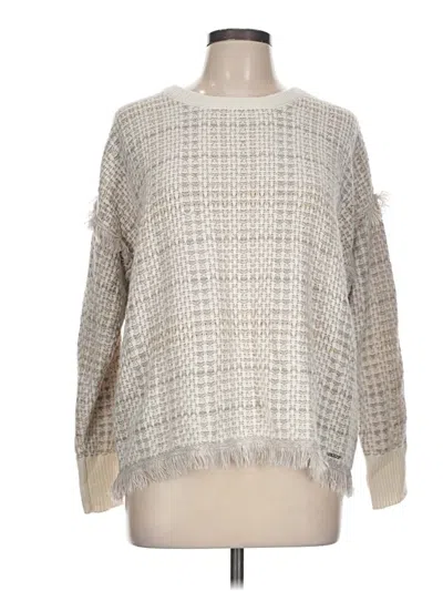 Pre-owned Dkny Pullover Sweater In White