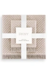 Dkny Pure 4-piece Herringbone Cotton Bath Towel & Hand Towel Set In Beige