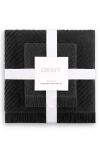 Dkny Pure 4-piece Herringbone Cotton Bath Towel & Hand Towel Set In Black