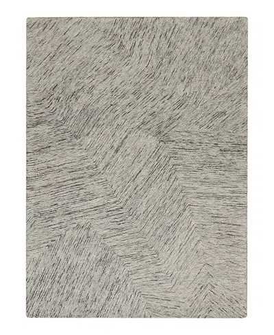 Dkny Pure Angles Ang01 Area Rug, 3'7 X 5'7 In Gray
