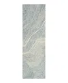 Dkny Pure Angles Ang01 Runner Area Rug, 2'2 X 7'5 In Blue