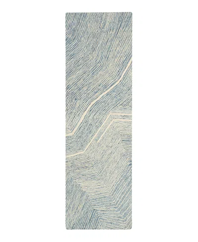 Dkny Pure Angles Ang01 Runner Area Rug, 2'2 X 7'5 In Blue