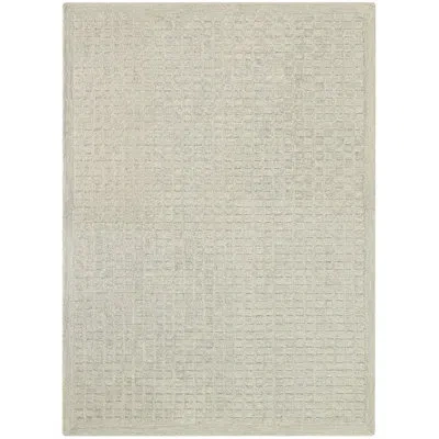 Dkny Pure Grids 3'9" X 5'9" Light Green Contemporary Indoor Rug In Light Blue
